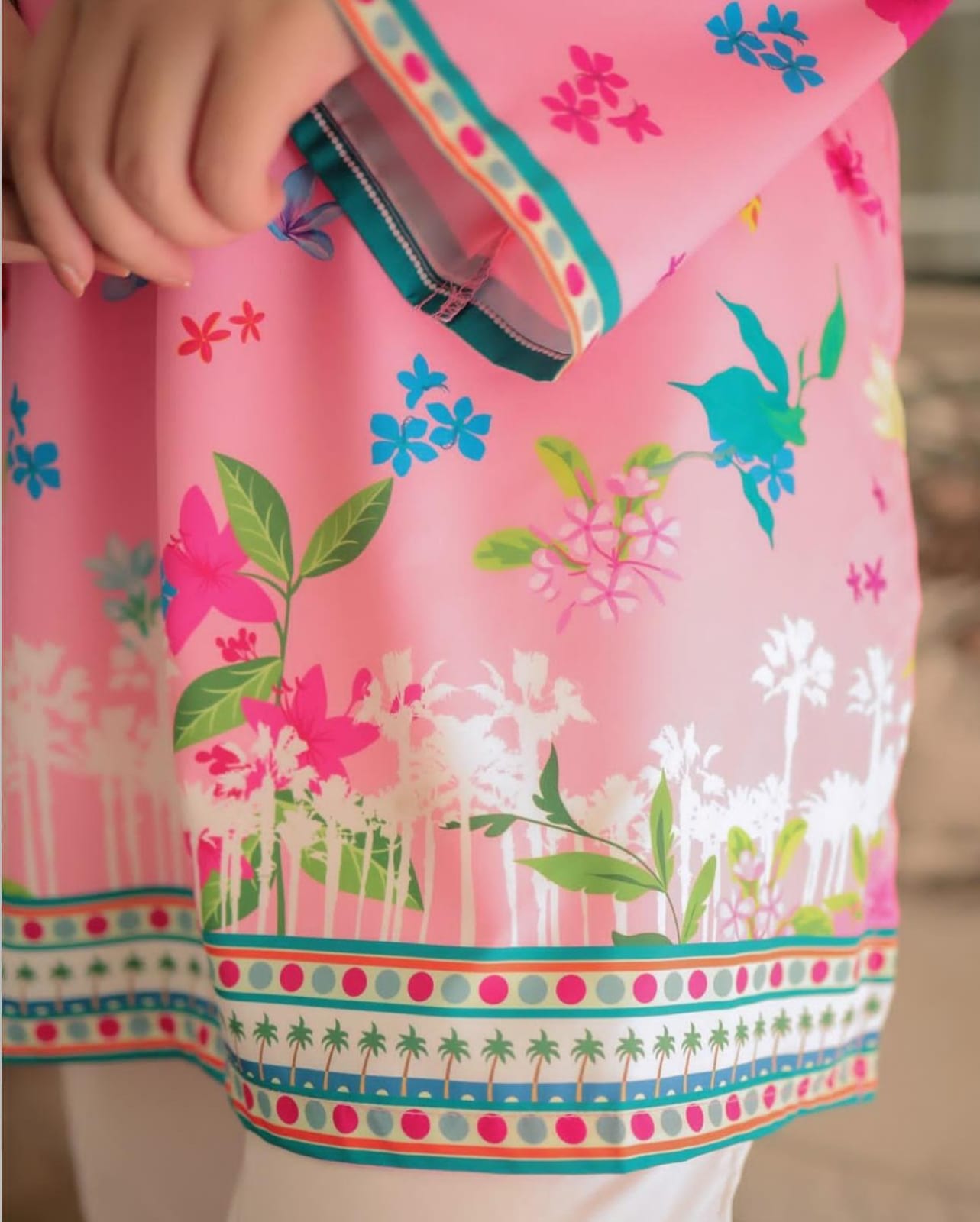 *PINK FLORAL DIGITAL PRINTED 2PC