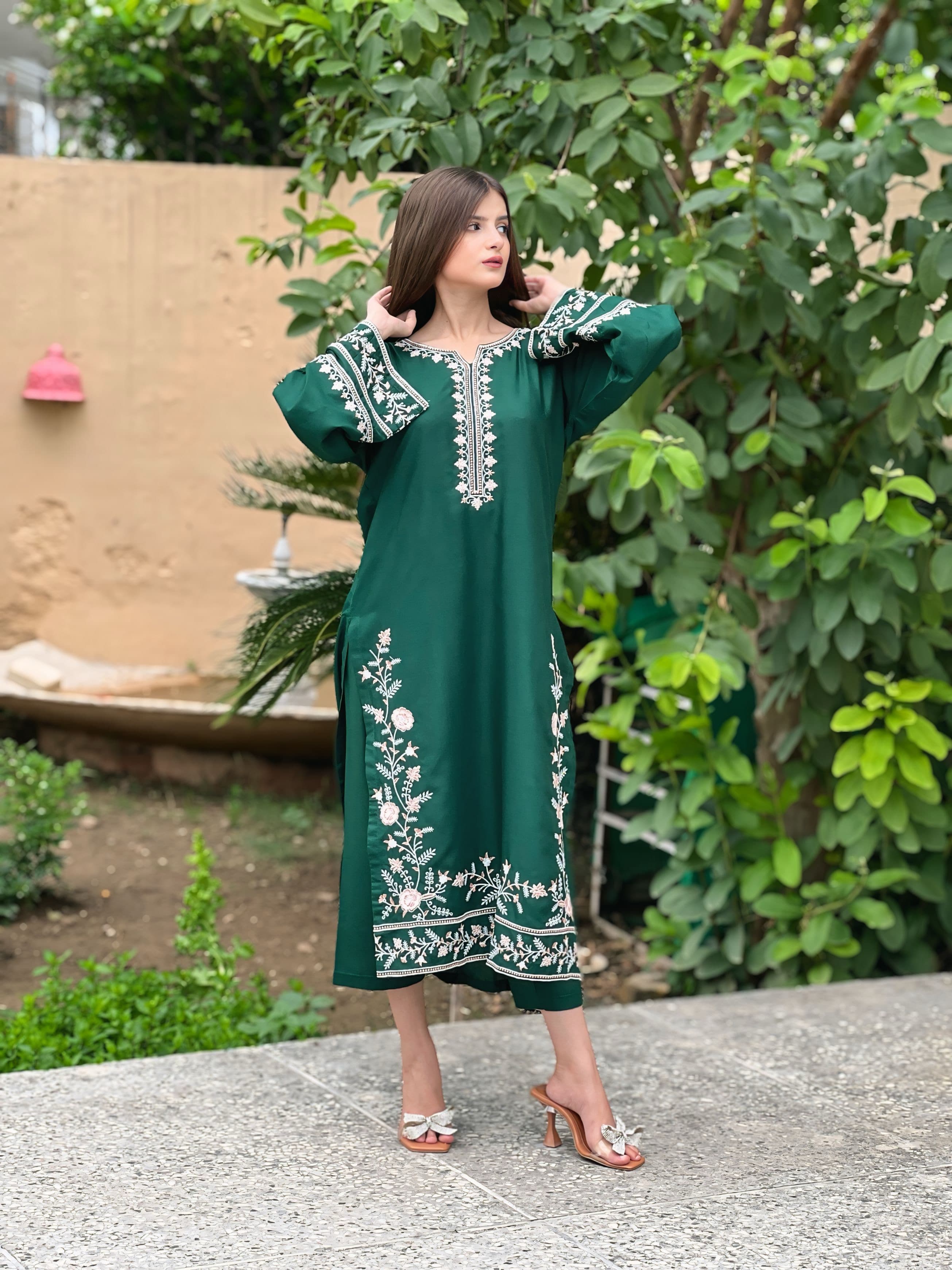 Tabassum 14 august Embroidery long length 2 pc