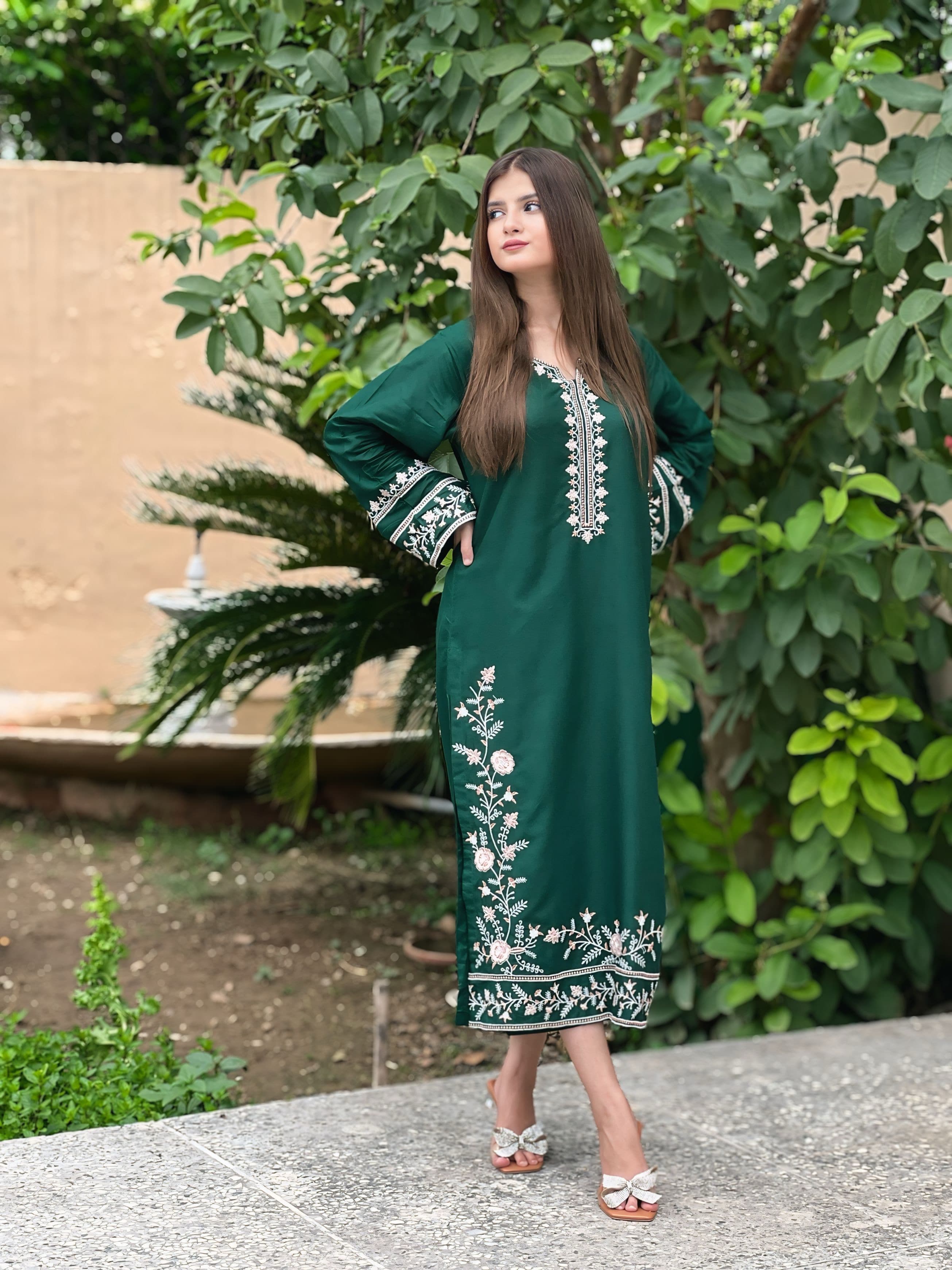 Tabassum 14 august Embroidery long length 2 pc